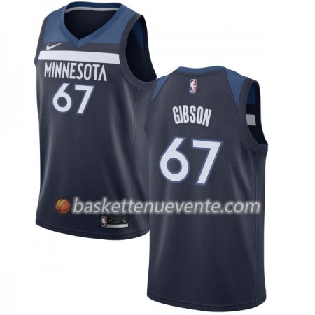 Maillot Basket Minnesota Timberwolves Taj Gibson 67 Nike 2017-18 Navy Swingman - Homme
